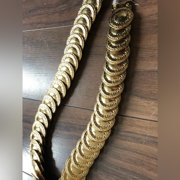 Vintage stretchy coins belt golden - Picture 7 of 9